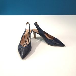 Hispanitas blue sling-back heels